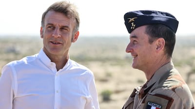French President Macron attends military drills in Abu Dhabi