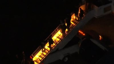 Moment Nicolas Maduro arrives in US after capture by military