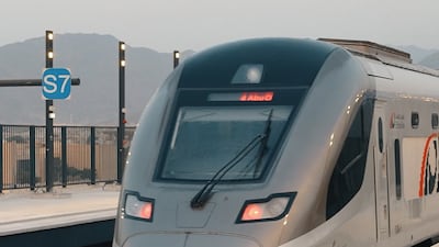 Etihad Rail's first passenger service departs Fujairah
