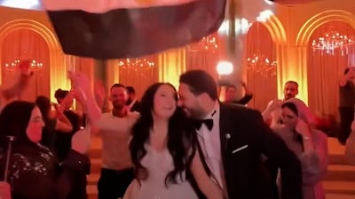 Egyptian couple celebrates wedding and World Cup win