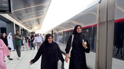 Etihad Rail's first passenger service arrives at Abu Dhabi