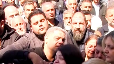 Funeral of Lebanese priest killed in Israeli strike
