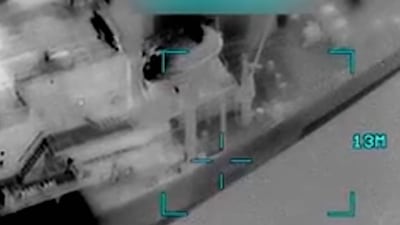 Moment US strikes oil tanker in Gulf of Oman