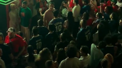 Fans react to Morocco's loss to France from Dubai fan zone