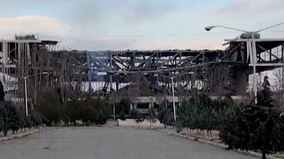 Tehran football stadium destroyed in air strike