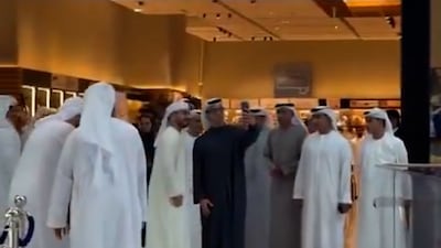 Sheikh Mansour bin Zayed seen at Abu Dhabi mall