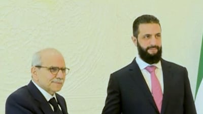 Lebanese Prime Minister Salam holds key talks with Syrian President Al Shara
