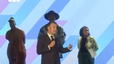 Emmanuel Macron calls for order at summit in Kenya