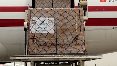 UAE sends 60 tonnes of school supplies to Gaza