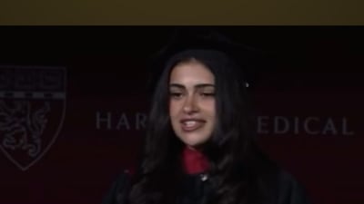 Harvard Medical School graduate honours Lebanon and Palestine in speech