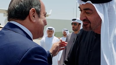 President Sheikh Mohamed welcomes Egypt's El Sisi