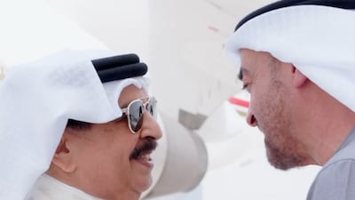 President Sheikh Mohamed receives King Hamad of Bahrain
