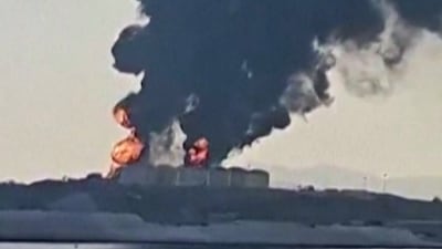 Oil depot on fire at Omani port of Salalah after drone strike