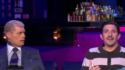 Andrew Schulz shares Abu Dhabi memories with Cody Rhodes and The National’s William Mullally