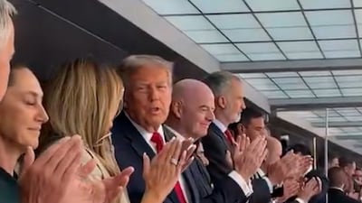 Trump attends World Cup final between Spain and Argentina