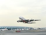 Emirates' first retrofitted A380 superjumbo takes flight for London