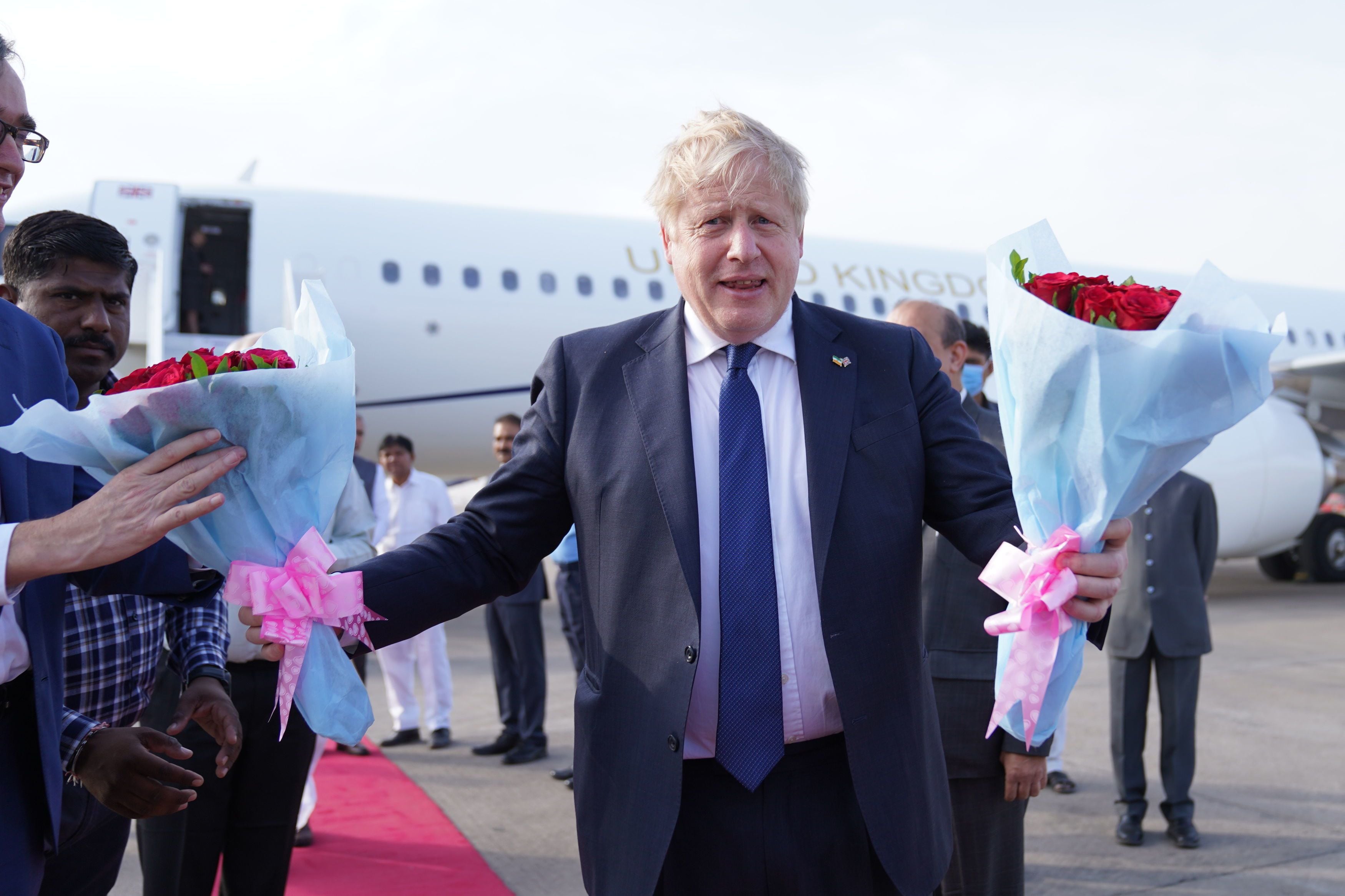 Boris Johnson: UK PM in India seeking 'billion-pound' trade deals